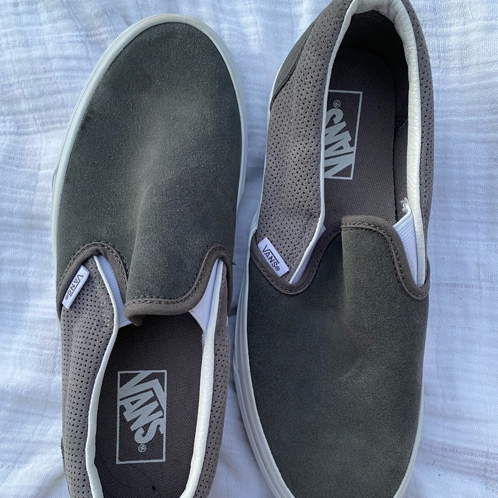 VANS grey slip on womens size 8.5